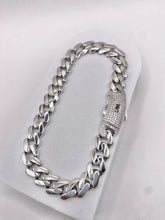 PULSO MÓNACO CH - BARBADO CUBANO - 21 cm x 8 mm - PLATA .925