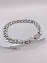 PULSO MÓNACO CH - BARBADO CUBANO - 21 cm x 8 mm - PLATA .925