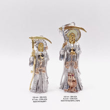 DIJE SANTA MUERTE 3D EN 3 COLORES - PLATA .925