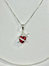CADENA CON DIJE SAGRADO CORAZON DE JESUS -  MODELO 1 - PLATA .925