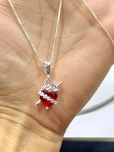 CADENA CON DIJE SAGRADO CORAZON DE JESUS -  MODELO 1 - PLATA .925
