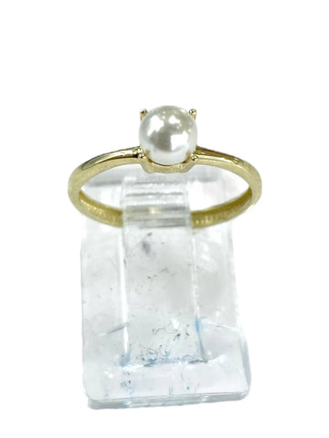ANILLO PERLA CRISTAL - ORO 10K