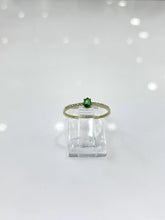 ANILLO VERDE ZIRCONIA GOTA - ORO 10K