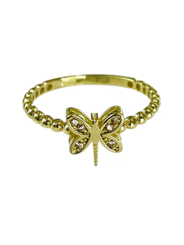 ANILLO LIBÉLULA 3D - ORO 10K