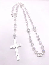 ROSARIO CRISTAL BLANCO - PLATEADO