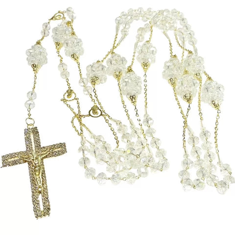 LAZO CRISTAL CON PUÑOS TIPO RAMO - DORADO