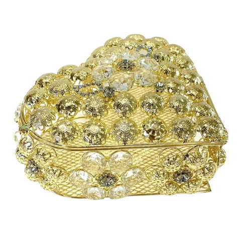 CAJA PARA LAZO EN FORMA DE CORAZÓN - DORADO