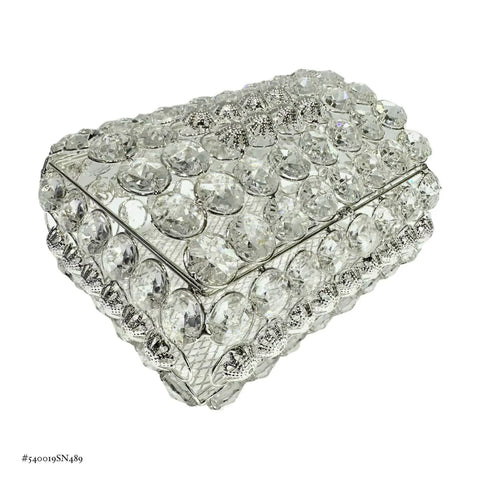 CAJA PARA LAZO EN FORMA DE COFRE - PLATEADO