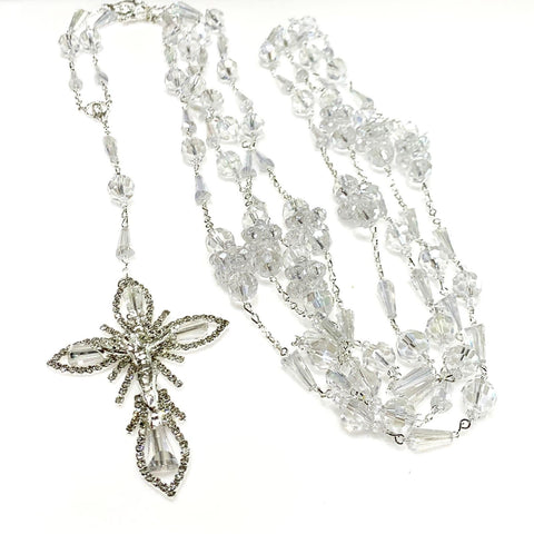 LAZO PLATEADO - CRISTAL CONO CON PUÑOS SOCHAVADO