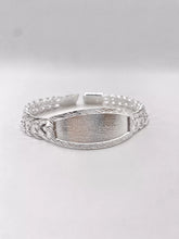 ESCLAVA PETATILLO PLACA BISELADA - 17 cm - PLATA .925