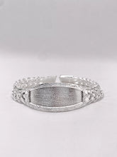 ESCLAVA PETATILLO PLACA BISELADA - 17 cm - PLATA .925