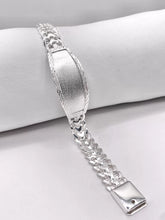 ESCLAVA PETATILLO PLACA BISELADA - 17 cm - PLATA .925