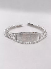 ESCLAVA PETATILLO PLACA BISELADA - 18 cm x 1cm - PLATA .925