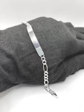 ESCLAVA FIGARO CART - 18 cm x 4.5 mm - PLATA .925