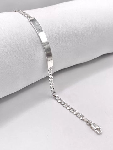 ESCLAVA BARBADA - 18 cm x 4.5 mm - PLATA .925