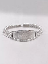 ESCLAVA PETATILLO PLACA BISELADA - 20 cm x 1 cm - PLATA .925