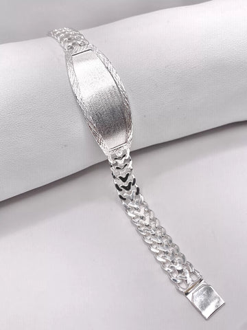 ESCLAVA PETATILLO PLACA BISELADA - 20 cm x 1 cm - PLATA .925