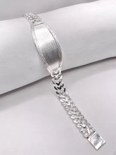 ESCLAVA PETATILLO PLACA BISELADA - 20 cm x 1 cm - PLATA .925