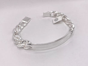 ESCLAVA FIGARO CART - 21 cm x 8 mm - PLATA .925