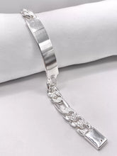 ESCLAVA FIGARO CART DIAMANTADA - 20 cm x 1.1 cm - PLATA .925