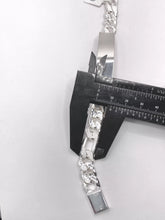 ESCLAVA FIGARO CART DIAMANTADA - 20 cm x 1.1 cm - PLATA .925