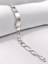 ESCLAVA FIGARO CART - 21 cm x 8 mm - PLATA .925