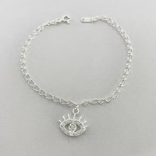 PULSERA CON DIJE DE OJO TURCO - PLATA .925