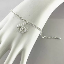 PULSERA CON DIJE DE OJO TURCO - PLATA .925