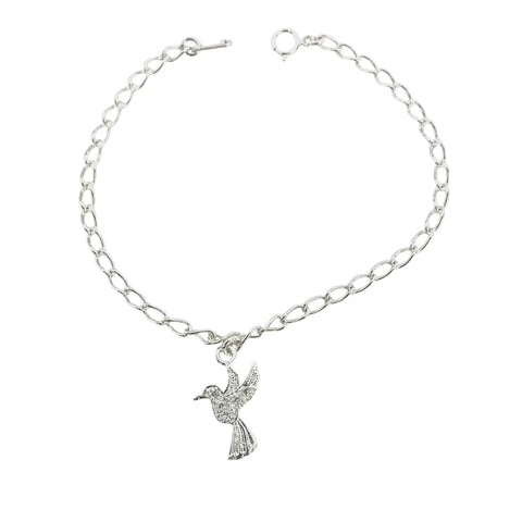 PULSERA CON DIJE DE COLIBRÍ - PLATA .925