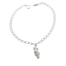 PULSERA CON DIJE DE BUHO - PLATA .925