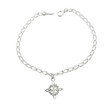 PULSERA CON DIJE DE NUDO DE BRUJA - PLATA .925
