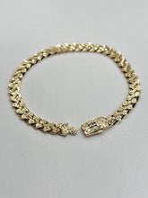 PULSO CADENCE DIAMANTADO - 21 cm X 7 mm - ORO 10K
