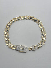 PULSO BARBADO EDGE DIAMANTADO - 21 cm X 8.5 mm - ORO 10K