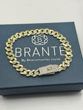 PULSO BARBADO EDGE DIAMANTADO - 21 cm X 8.5 mm - ORO 10K
