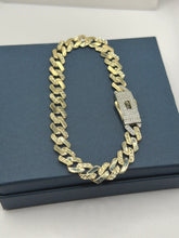 PULSO BARBADO EDGE DIAMANTADO - 21 cm X 8.5 mm - ORO 10K