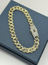 PULSO BARBADO EDGE DIAMANTADO - 21 cm X 8.5 mm - ORO 10K