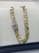 PULSO BARBADO EDGE DIAMANTADO - 21 cm X 8.5 mm - ORO 10K