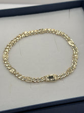 PULSO ARCADE  DIAMANTADO - 16 cm X 4 mm - ORO 10K