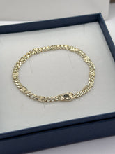 PULSO ARCADE  DIAMANTADO - 16 cm X 4 mm - ORO 10K