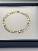 PULSO BARBADO TEMPO  DIAMANTADO - 16 cm X 4 mm - ORO 10K