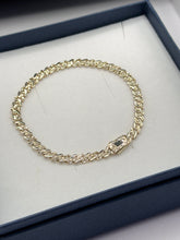 PULSO BARBADO TEMPO  DIAMANTADO - 16 cm X 4 mm - ORO 10K