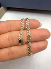 PULSO BARBADO TEMPO  DIAMANTADO - 16 cm X 4 mm - ORO 10K