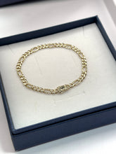 PULSO FIGARO DIAMANTADO - 16 cm X 4 mm - ORO 10K