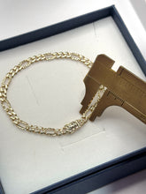 PULSO FIGARO DIAMANTADO - 16 cm X 4 mm - ORO 10K