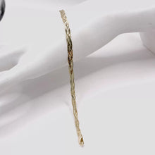 PULSO TRENZA DIAMANTADO - 18 CM - ORO 10K