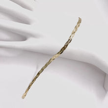 PULSO TRENZA DIAMANTADO - 18 CM - ORO 10K