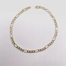 PULSO FIGARO CART 3X1 ITALY - 21 cm x 4 mm - ORO 10K