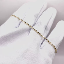 PULSO BOLEADO / BOLAS - 18 CM - ORO 10K