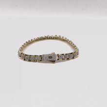 PULSO TIPO RLX CON ZIRCONIA  - 18 CM - ORO 10K