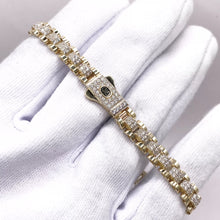 PULSO TIPO RLX CON ZIRCONIA  - 18 CM - ORO 10K